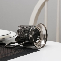 Подстаканник &laquo;Глухарь&raquo;, d=61 мм, никелированный, с чернением