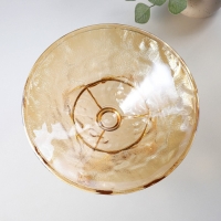 Ваза стеклянная для фруктов «Узор», d=25 см, цвет золотой Ваза стеклянная для фруктов «Узор», d=25 см, цвет золотой