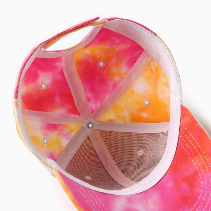 Кепка женская MINAKU "Tie-dye", цвет жёлтый, р-р 54-56