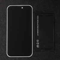 Защитное стекло для iPhone 14 Pro Max, антишпион, 9H, 0.33 мм, чёрная рамка