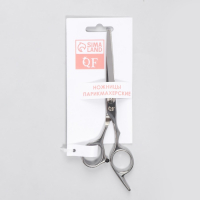 Ножницы парикмахерские с упором, лезвие — 6 см, цвет серебристый Ножницы парикмахерские с упором, лезвие — 6 см, цвет серебристый