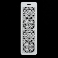 Трафарет бордюрный пластиковый "Узорные квадраты" пластик, 10х32 см Трафарет бордюрный пластиковый "Узорные квадраты" пластик, 10х32 см