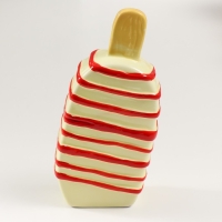 Копилка керамика "Подтаевшее эскимо" красные полоски 8,2х3,8х15,5 см