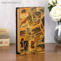 Сейф-книга дерево "Коллекция почтовых марок" кожзам 21х13х5 см