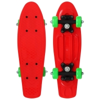 Пенниборд ONLYTOP, 42х12 см, колёса PVC 50 мм, пластиковая рама, цвет красный Пенниборд ONLYTOP, 42х12 см, колёса PVC 50 мм, пластиковая рама, цвет красный