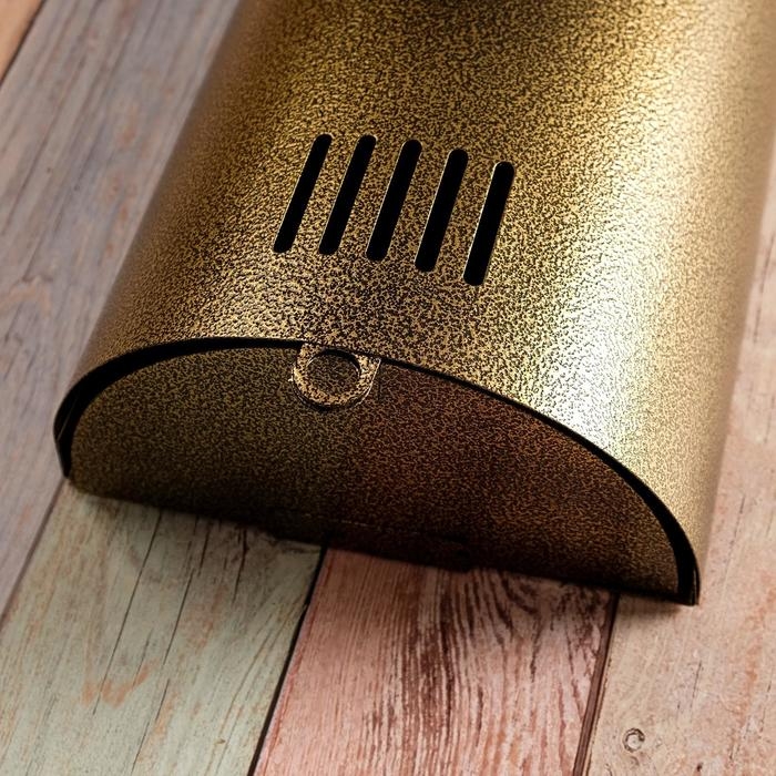 Ящик почтовый без замка (с петлёй), вертикальный, «Полукруглый», бронзовый Ящик почтовый без замка (с петлёй), вертикальный, «Полукруглый», бронзовый