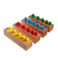 Развивающий набор цилиндров «Больше-меньше», цветные MSN17065 Развивающий набор цилиндров «Больше-меньше», цветные MSN17065