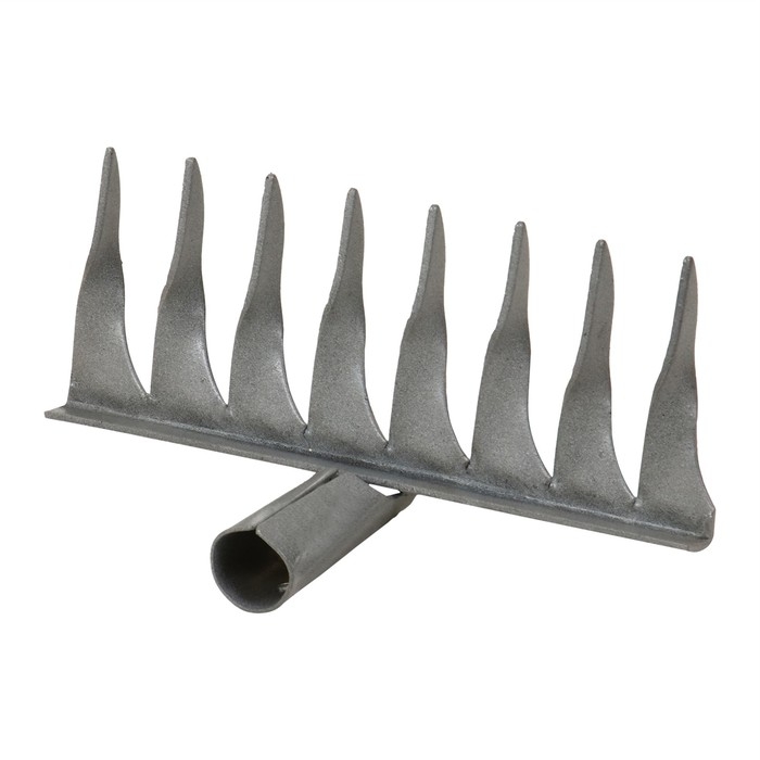 Грабли прямые, 8 витых зубцов, эмаль, тулейка 28 мм, без черенка Грабли прямые, 8 витых зубцов, эмаль, тулейка 28 мм, без черенка