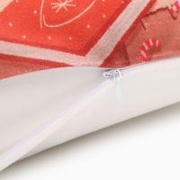 Новый год. Символ года. Змея. Чехол на подушку Этель &laquo;Домашний уют&raquo; 40х40 см, велюр