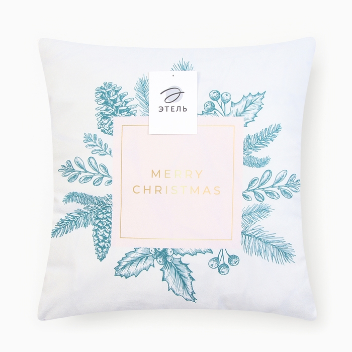 Новый год. Чехол на подушку Этель Новый год. Чехол на подушку Этель "Венок" 40х40см,100% п/э