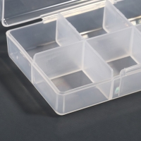 Органайзер для декора, 6 ячеек, 9 × 6 × 2 см, цвет прозрачный Органайзер для декора, 6 ячеек, 9 × 6 × 2 см, цвет прозрачный