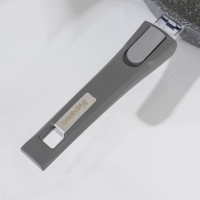 Сковорода «Гранит», d=28 см, стеклянная крышка, съёмная ручка, антипригарное покрытие, цвет серый Сковорода «Гранит», d=28 см, стеклянная крышка, съёмная ручка, антипригарное покрытие, цвет серый