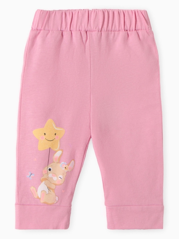 Штанишки (ползунки) детские "Зайка", цвет розовый, рост 62