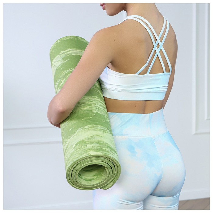 Коврик для йоги Sangh, 183&times;61&times;0,8 см, цвет зелёный