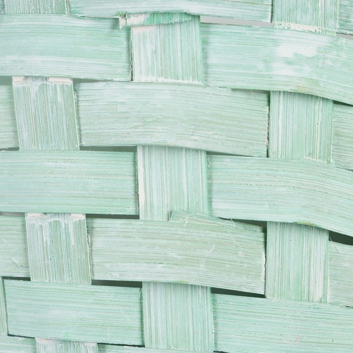 Корзина плетеная, D17 х 12 х 22 см, зеленая, бамбук