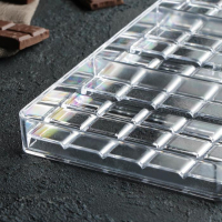 Форма для шоколада KONFINETTA &laquo;Плитка&raquo;, 33&times;16,5&times;3 см, 4 ячейки, цвет прозрачный