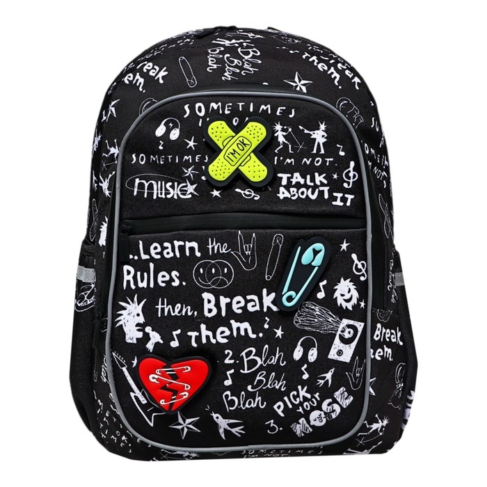 Рюкзак молодежный Феникс 43*30*14 дев Рюкзак молодежный Феникс 43*30*14 дев "Панк" черн 64145