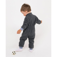 Комбинезон воротник-стойка, цвет серый, рост 80-86 см