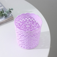 Корзина для хранения &laquo;Кружевной узор&raquo;, пластик, 9,8&times;9,8&times;10 см, цвет МИКС