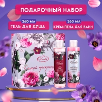 Подарочный набор косметики Liss Kroully: крем-пена для ванн, 260 мл + гель для душа, 260 мл Подарочный набор косметики Liss Kroully: крем-пена для ванн, 260 мл + гель для душа, 260 мл