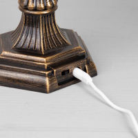 Светодиодная фигура &laquo;Дед Мороз в лесу&raquo; 13 &times; 30 &times; 13 см, пластик, батарейки ААх3 (не в комплекте), свечение тёплое белое