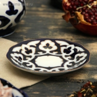 Тарелка круглая «Пахта в золоте», 12.5 см, белая Тарелка круглая «Пахта в золоте», 12.5 см, белая