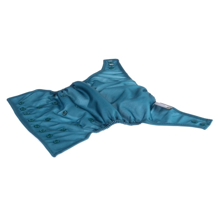 Многоразовый подгузник, 3-15 кг, флис, цвет темно зеленый, Крошка Я