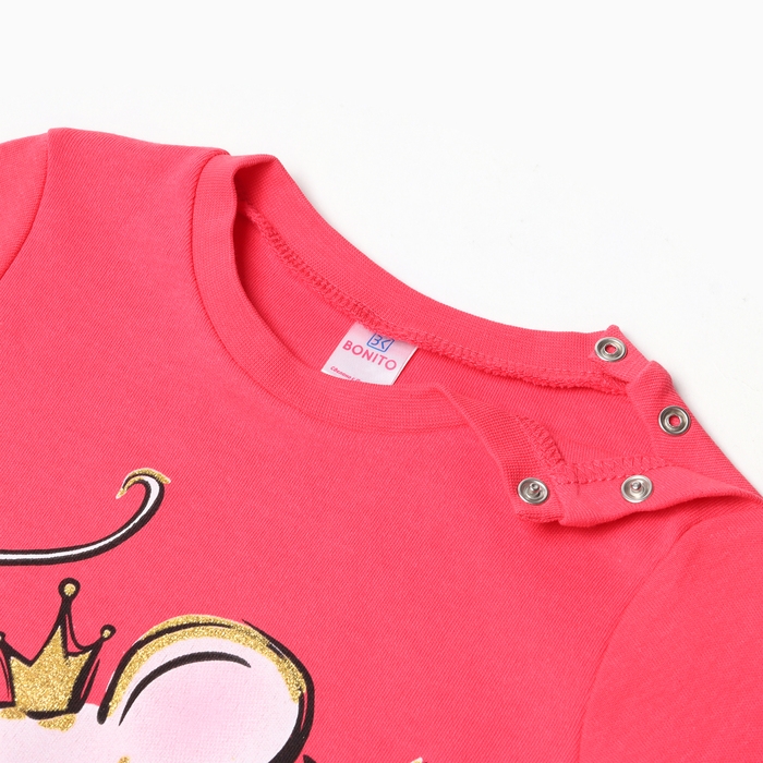 Лонгслив для девочки, цвет малиновый, рост 92 см