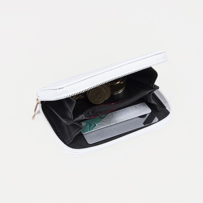 Кошелёк на молнии &laquo;Выбражулька&raquo;, цвет белый