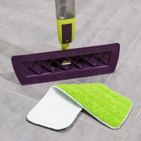 Швабра для мытья пола с распылителем Доляна, насадка из микрофибры 38&times;10 см, дополнительная насадка для мойки стёкол, ручка 120 см