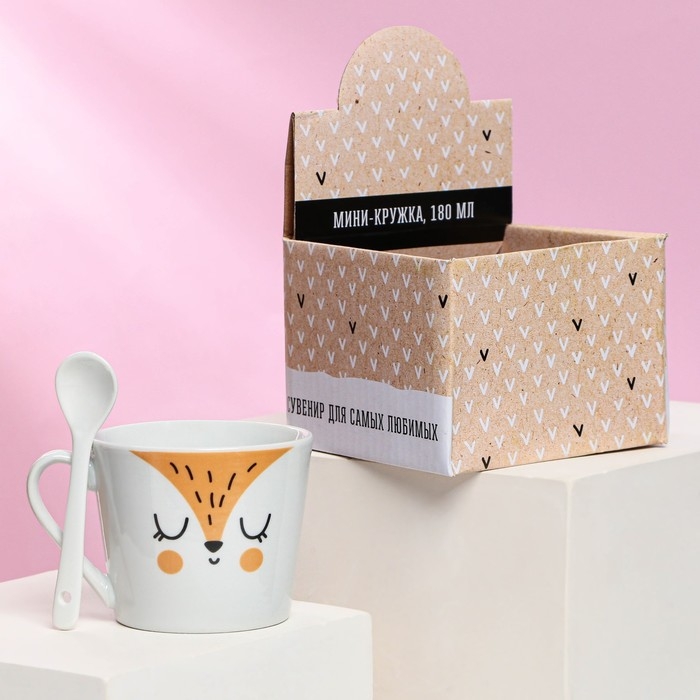 Подарочный набор &laquo;Лисичка&raquo;: кружка 180 мл, ложка