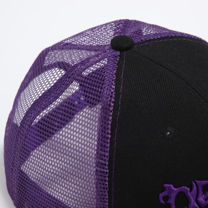 Кепка мужская с прямым козырьком Demon, цвет чёрный, сетка, р-р 56 Кепка мужская с прямым козырьком Demon, цвет чёрный, сетка, р-р 56