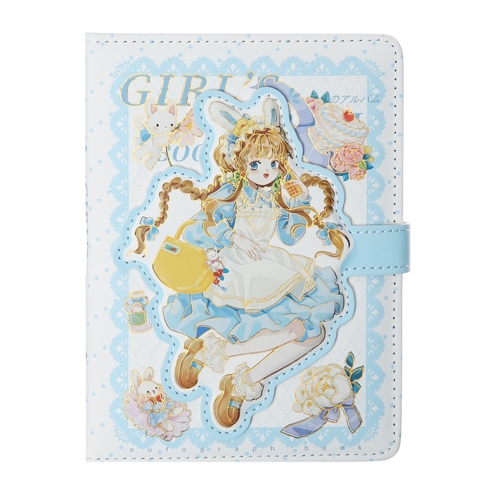 Записная книжка подарочная, А6, 112 листов, цветной блок, с фигурным хлястиком, обложка пвх, "Аниме", МИКС