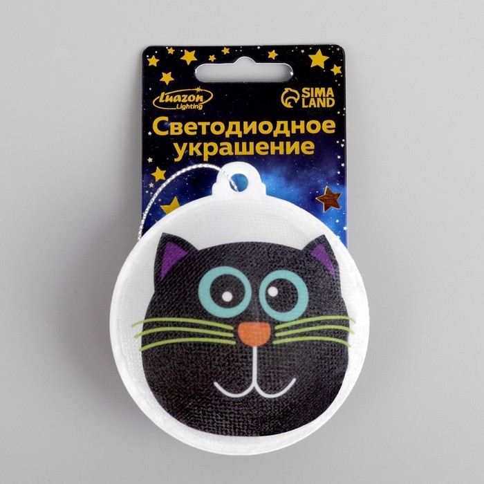 Светодиодная игрушка &laquo;Кот ведьмы&raquo; 8 см, батарейки AG13х3 (в комплекте), свечение мульти