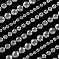 Стразы клеев круг для ногтей подлож 27*10cм d3/4/5/6мм серебр пакет накл QF