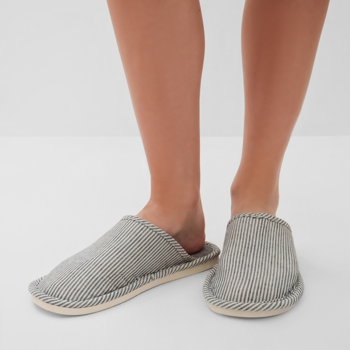 Тапочки женские, размер 40-41, цвет серый Тапочки женские, размер 40-41, цвет серый