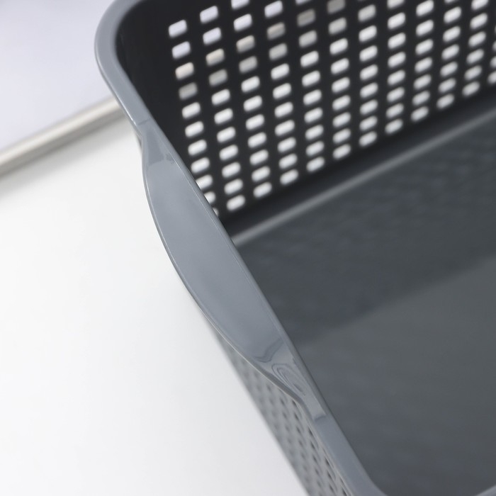 Корзина для хранения &laquo;Лофт&raquo;, 5,3 л, 29,5&times;18,5&times;14,5 см, цвет серый