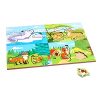 Головоломка с аппликациями &laquo;&lrm;Кто где живёт?&raquo;&lrm;