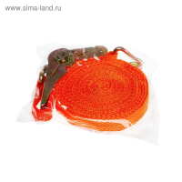 Стяжка груза с механизмом 110 мм, ширина ленты 25 мм, нагрузка 400/800 кг, длина 6 м Стяжка груза с механизмом 110 мм, ширина ленты 25 мм, нагрузка 400/800 кг, длина 6 м