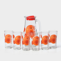 Набор питьевой «Ассорти», 7 предметов: кувшин 1,7 л, стаканы 250 мл, 6 шт, МИКС Набор питьевой «Ассорти», 7 предметов: кувшин 1,7 л, стаканы 250 мл, 6 шт, МИКС