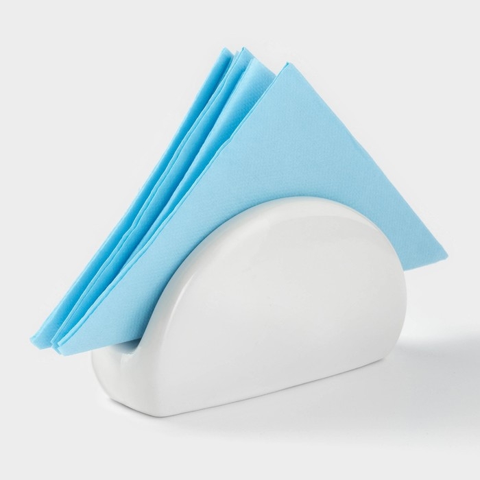 Салфетница керамическая &laquo;Классика&raquo;, 12&times;4,5&times;7 см, цвет белый