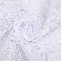 Тюль на кухню без шторной ленты, 170х160 см, цвет белый, 100% полиэстер Тюль на кухню без шторной ленты, 170х160 см, цвет белый, 100% полиэстер