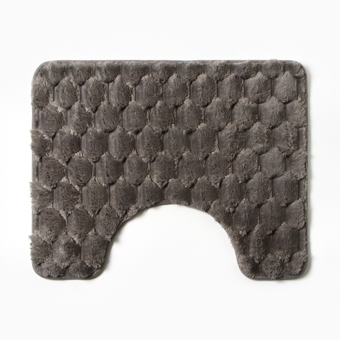 Коврик для ванной Этель «Ромбы», цв. светло-серый, 40х50 см Коврик для ванной Этель «Ромбы», цв. светло-серый, 40х50 см