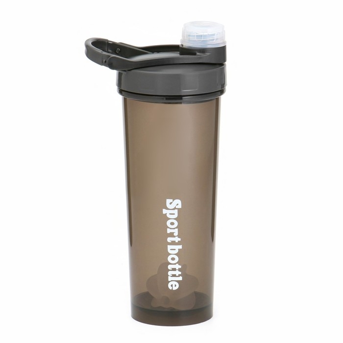 Шейкер спортивный для воды и спортивного питания, 700 мл, PowerPlus, 18 х 9.2 см, черный