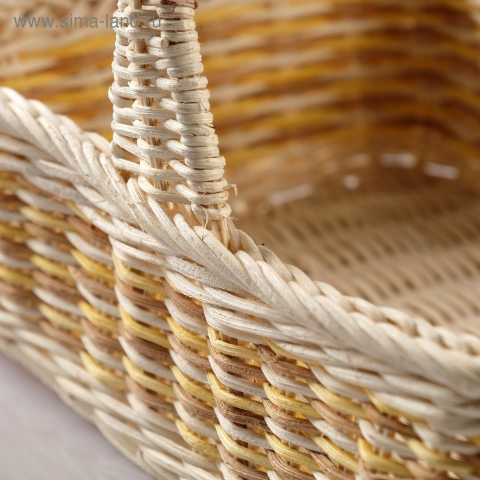 Набор корзин, 3 шт, 28&times;18&times;8/28, 25&times;16&times;7/24, 21&times;12&times;6/20 см, ротанг