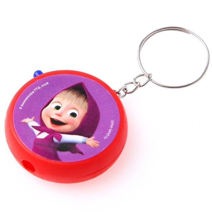 Проектор-брелок &laquo;Маша и Медведь&raquo;, свет, цвет красный