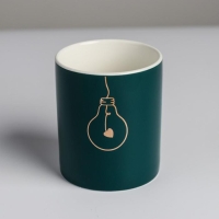 Горшок для цветов с тиснением, «Лампочка», 8 х 9.5 см Горшок для цветов с тиснением, «Лампочка», 8 х 9.5 см