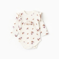 Боди детское с длинным рукавом, цвет белый, рост 80