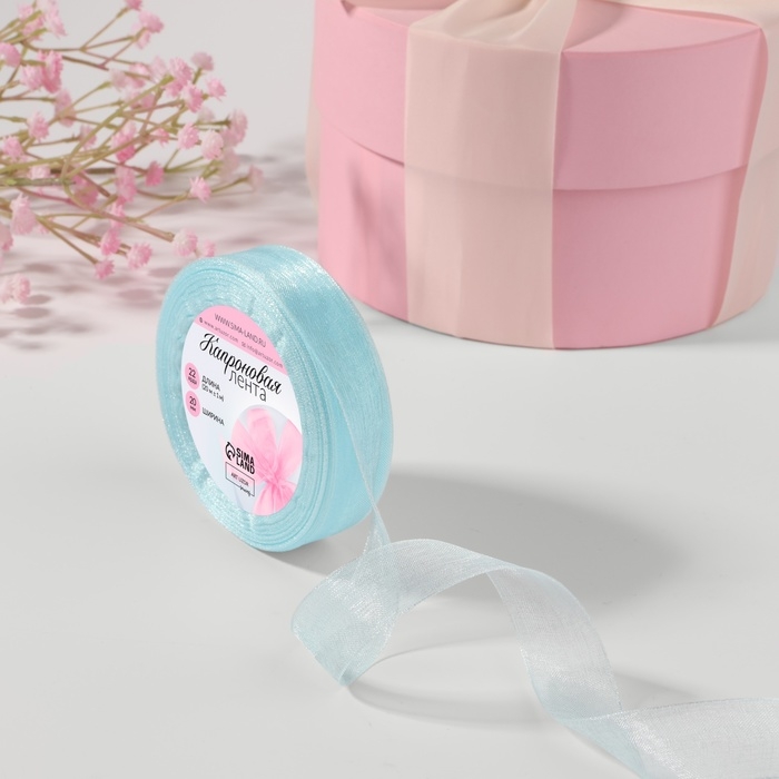 Лента капроновая, 20 мм, 20 &plusmn; 1 м, цвет светло-голубой №148