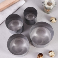 Набор форм для выпечки и выкладки &laquo;Круг&raquo;, d-10, h-8,5 см, 4 шт